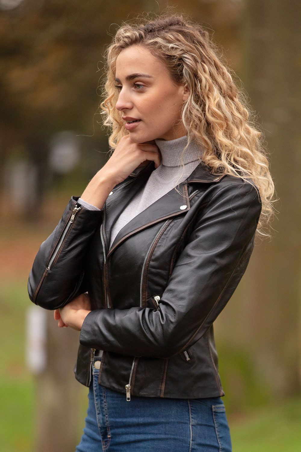 Ik leather motorcycle jacket discount